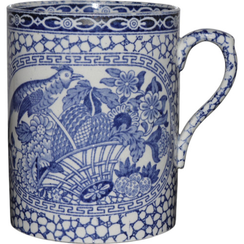 Adams blue and white mug