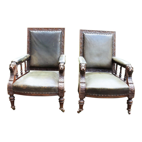 pair of Victorian chairs         Y