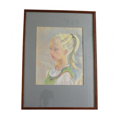 Artist daughter, pastel