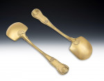 An exceptionally fine pair of George III Silver Gilt Ice Spades made in London in 1819 by William Eley, William Fearn & William Chawner.