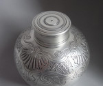 An extremely rare George II Tea Jar made in London in 1741 by Edward Feline.
