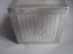 An important & extremely rare early George III Tea Caddy modelled as a Tea Chest.  Made in London in 1767 by Augustin Le Sage.