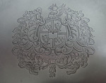 A very important pair of William & Mary Footed Salvers made in London in 1690, Maker's mark of TA with a pellet between