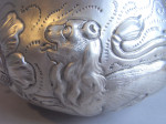RESTORATION PERIOD.  An important & very rare Charles II Roaring Lion & Running Stag Porringer.  Made in London in 1667, maker's mark of TP, with a rosette & pellets below.