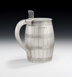 BATEMAN FAMILY.  A very rare George III Barrel Tankard made in London in 1799 by Peter, Ann & William Bateman,