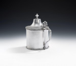 NEWCASTLE.  A very rare George III Mustard Pot made in Newcastle Circa 1786-90 by James Crawford.