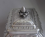 A very fine early George III Tea Canister made in London in 1761 by Pierre Gillois.