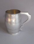 NEWCASTLE.  A very rare George III antique silver Barrel Mug made in Newcastle in 1814 by Robertson & Walton.