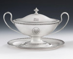 A very rare pair of George III Sauce Tureens, with their original stands, made in London in 1780/81 by Daniel Smith & Robert Sharp.