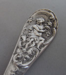 A rare set of six early George III Cast Teaspoons made in London circa 1765 by Thomas & William Chawner.