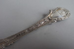 An extremely rare Rococo Revival cast Preserve Spoon made in London in 1842 by Charles & George Fox.