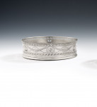 HESTER BATEMAN.  A very rare pair of George III Neo Classical Wine Coasters made in London in 1784 by Hester Bateman