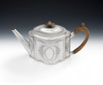 A very fine Serpentine Shaped Teapot made in London in 1787 by Hester Bateman