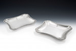 Frederick Kandler.  A very fine pair of early George III Cushion Shaped Vegeatble Dishes made in London in 1762 by Frederick Kandler.