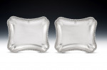 Frederick Kandler.  A very fine pair of early George III Cushion Shaped Vegeatble Dishes made in London in 1762 by Frederick Kandler.