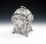 An extremely fine & rare early George III Chinoiserie Tea Caddy made in London in 1765 by John Langford & John Sebille.