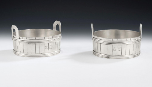 An extremely rare & important pair of George IV Butter Tubs made in Dublin in 1830 by Edward Power, Retailed by Edward Twycross.