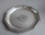 ELIZABETH GODFREY - An exceptionally rare pair of George II Ten Sided Serving Dishes made in London in 1743 by Elizabeth Godfrey.