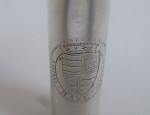 A rare Scottish Travelling Pepper made in Edinburgh circa 1860, maker's mark of Mc.G in a rectangular cut cornered punch.