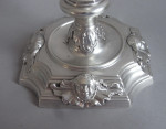 An important, and very unusual, set of four George II Rococo Cast Candlesticks made in London in 1740 by John Swift.