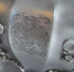 THE SWALLOWFIELD PARK SOUFFLE DISH & LINER.  MADE IN LONDON IN 1841 BY THE BARNARDS.