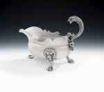 NEWCASTLE.  A very rare George II "Dolphin" Creamboat.  Made in Newcastle circa 1750 by Issac Cookson.