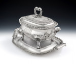 A magnificent George III Soup Tureen with Stand.  Made in London in 1820 by Benjamin Smith III.