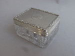 A very fine pair of William IV silver topped glass dressing boxes made in London in 1836 by Archibald Douglas.