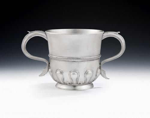 An unusual George III "Thistle" Porringer made in Dublin in 1790 by Matthew West.