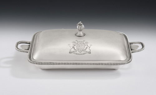 MATTHEW BOULTON.  The Dunvegan Castle Toasting Cheese Dish made in Birmingham in 1807 by Matthew Boulton.