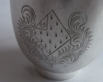 William III.  An extremely rare Britannia Standard Chocolate Cup made in London in 1697, maker's Mark of VN, mARK 3855 gRIMWADE.