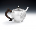 A very fine early George II Bullet Teapot made in London in 1731 by William Darker.