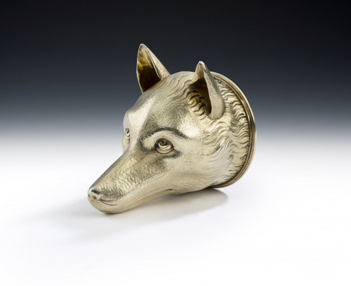 A very fine George III silver gilt Stirrup Cup, of unusual size, possible for a Lady.  Made in London in 1807 by Thomas Phipps & Edward Robinson.