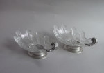 PAUL STORR - A very rare pair of Silver mounted Caviar Dishes made in London in 1838 by Paul Storr.