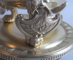 The Lowther Castle Salt Cellars.  An important set of four George III Silver Gilt Salt Cellars made in London in 1803/1804 by Digby Scott & Benjamin Smith.