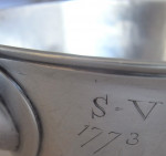 WEST COUNTRY.  A very rare George III Saucepan made by Richard Bidlake of Plymouth circa 1773.