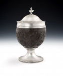 A rare George III Silver mounted Coconut Cup and Cover made in London in 1794 by Thomas Phipps and Edward Robinson.