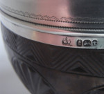 A rare George III Silver mounted Coconut Cup and Cover made in London in 1794 by Thomas Phipps and Edward Robinson.