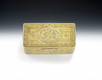 An important George IV Cast Silver Gilt Snuff Box made in London in 1827 by John Linnit.