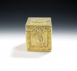 An important George IV Cast Silver Gilt Snuff Box made in London in 1827 by John Linnit.