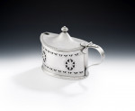 A very fine George III Mustard Pot made in Sheffield in 1787 by Nathaniel Smith & Company.