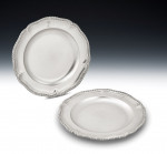 An exceptional set of four George III Serving Dishes, of outstanding weight, made in London in 1781 by Augustin Le Sage.