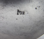 A George III Drum Mustard Pot, unusually engraved for Pepper.  Made in London circa 1775 by William Lestourgeon.