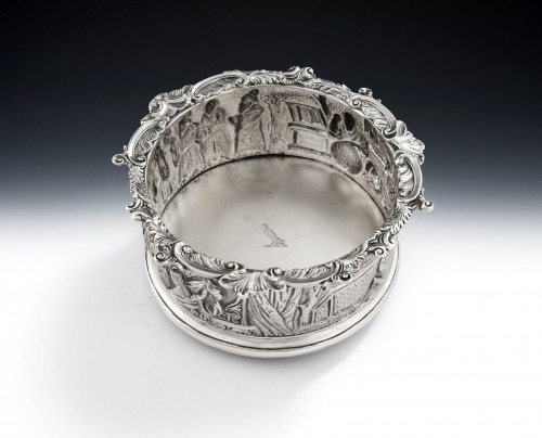 CHESTER.  An extremely rare William IV Magnum Size Silver Based Wine Coaster made in Chester in 1833 by Thomas Walker.