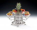 A most unusual George III SILVER AND GLASS TABLE CENTREPIECE MADE IN lONDON IN 1805 BY tHOMAS hAYTER.