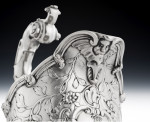 An important George II Rococo Helmet Shaped Ewer made in London in 1758 by Thomas Heming.