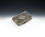 An extremely rare George III Filigree Needle Case, modelled as a book.  English and made circa 1790/1800.
