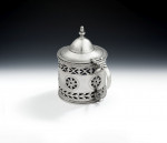 A very fine and unusual George III Neo Classical Mustard Pot made in London in 1787 by Charles Hougham.