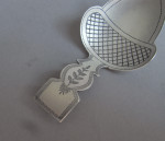 An extremely rare George III "Acorn" Caddy Spoon made in London in 1813 by Elizabeth Morley.