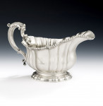 The Royal Silversmith Robert Garrard.  An exceptional pair of George IV Sauceboats made in London in 1824 by Robert Garrard.